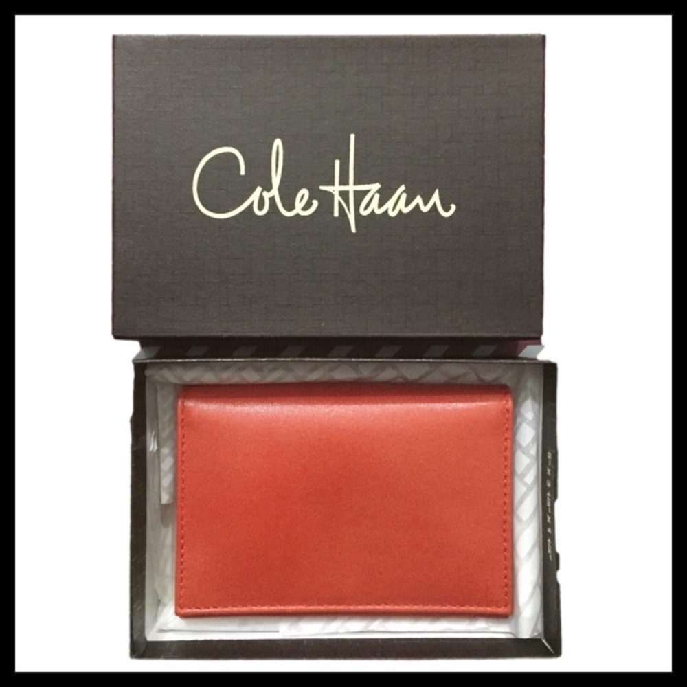 Cole Haan Leather Brandy Wallet / ID Case - Picture 1 of 4